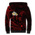 Personalised Kahoolawe Hawaii Sherpa Hoodie Polynesian Tattoo and Pacific Plumeria Red Vibe LT9 - Polynesian Pride