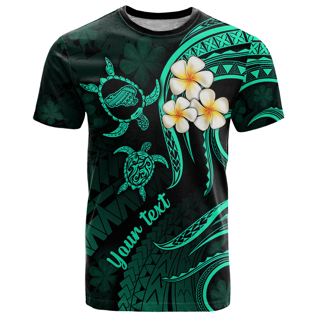 Custom Kahoolawe Hawaii T Shirt Polynesian Tattoo and Pacific Plumeria Turquoise Vibe LT9 Turquoise - Polynesian Pride