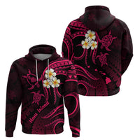 Hawaii Hoodie Maui Islands Pacific Plumeria Pink Vibe LT9 - Polynesian Pride