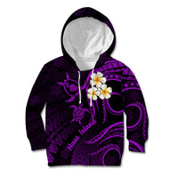 Hawaii Kid Hoodie Maui Islands Pacific Plumeria Purple Vibe LT9 Purple - Polynesian Pride