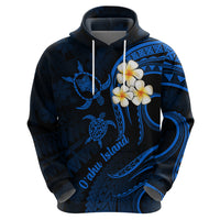 Hawaii Hoodie Oahu Islands Pacific Plumeria Blue Vibe LT9 - Polynesian Pride