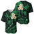 Hawaii Baseball Jersey Oahu Islands Pacific Plumeria Green Vibe LT9 - Polynesian Pride