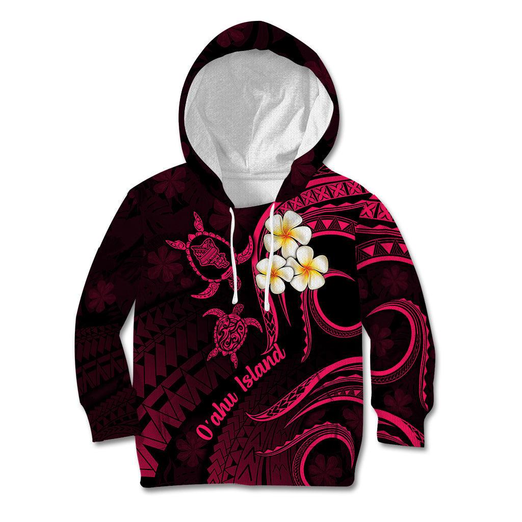 Hawaii Kid Hoodie Oahu Islands Pacific Plumeria Pink Vibe LT9 Pink - Polynesian Pride