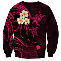 Hawaii Sweatshirt Oahu Islands Pacific Plumeria Pink Vibe LT9 - Polynesian Pride
