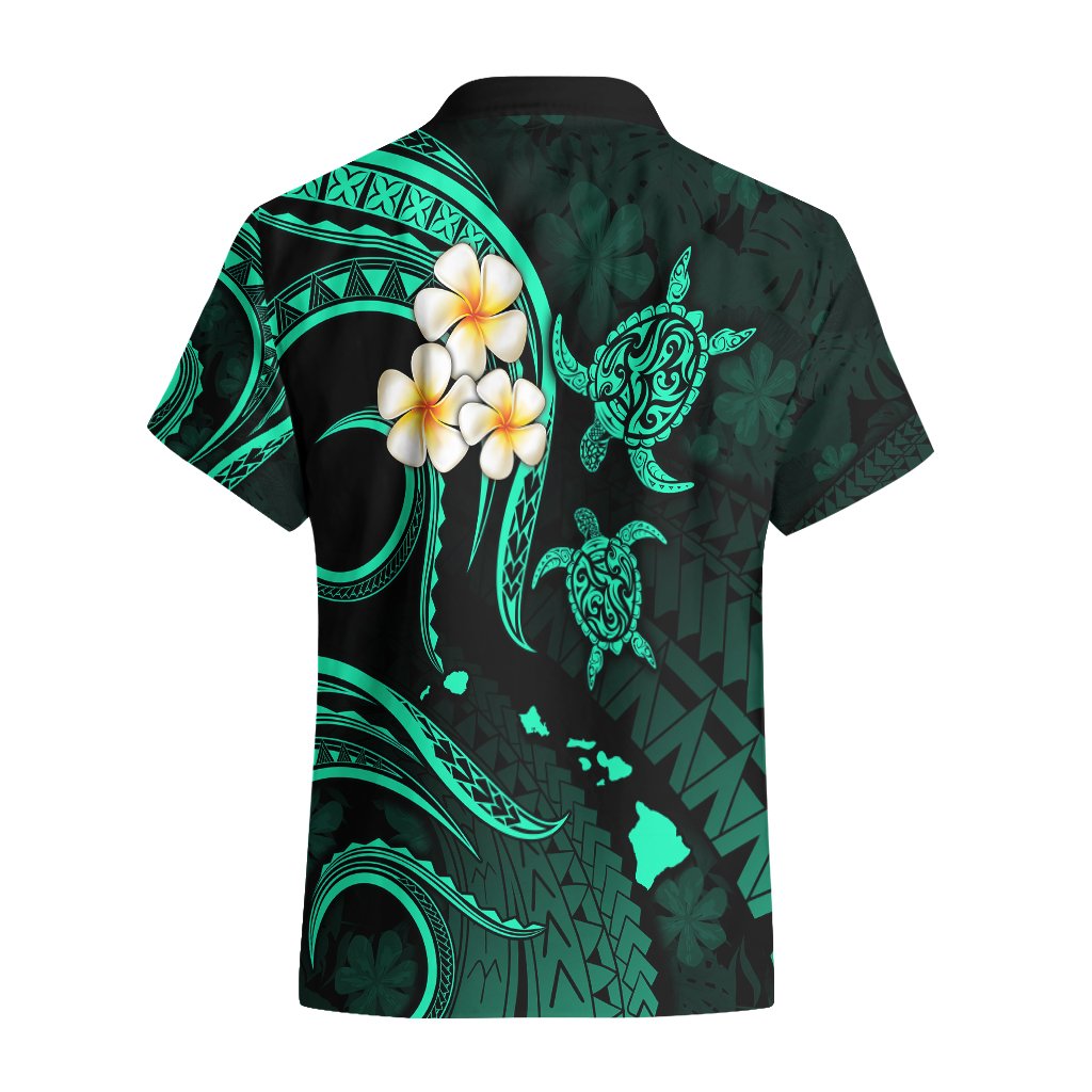 Hawaii Hawaiian Shirt Oahu Islands Pacific Plumeria Turquoise Vibe LT9 - Polynesian Pride