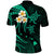 Hawaii Polo Shirt Oahu Islands Pacific Plumeria Turquoise Vibe LT9 - Polynesian Pride