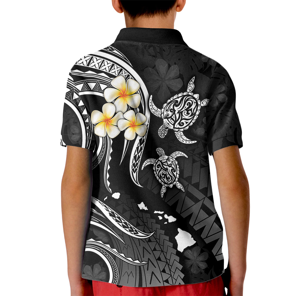 Hawaii Kid Polo Shirt Oahu Islands Pacific Plumeria White Vibe LT9 - Polynesian Pride