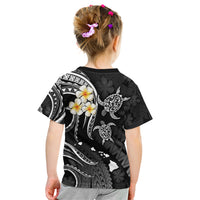 Personalised Oahu Hawaii Kid T Shirt Polynesian Tattoo and Pacific Plumeria White Vibe LT9 - Polynesian Pride
