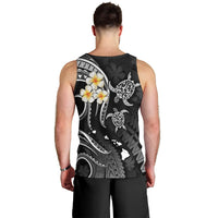Personalised Oahu Hawaii Men Tank Top Polynesian Tattoo and Pacific Plumeria White Vibe LT9 - Polynesian Pride
