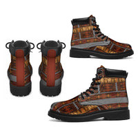 Malo e Lelei Tonga All Season Boots Tongan Ngatu Tapa Cloth - Polynesian Pride