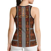 Malo e Lelei Tonga Hollow Tank Top Tongan Ngatu Tapa Cloth LT14 - Polynesian Pride