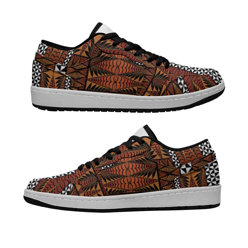 Malo e Lelei Tonga Low Sneakers Tongan Ngatu Tapa Cloth - Polynesian Pride