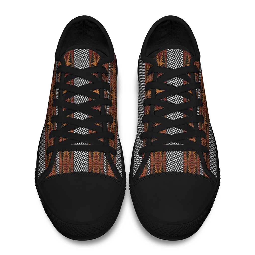 Malo e Lelei Tonga Low Top Shoes Tongan Ngatu Tapa Cloth - Polynesian Pride