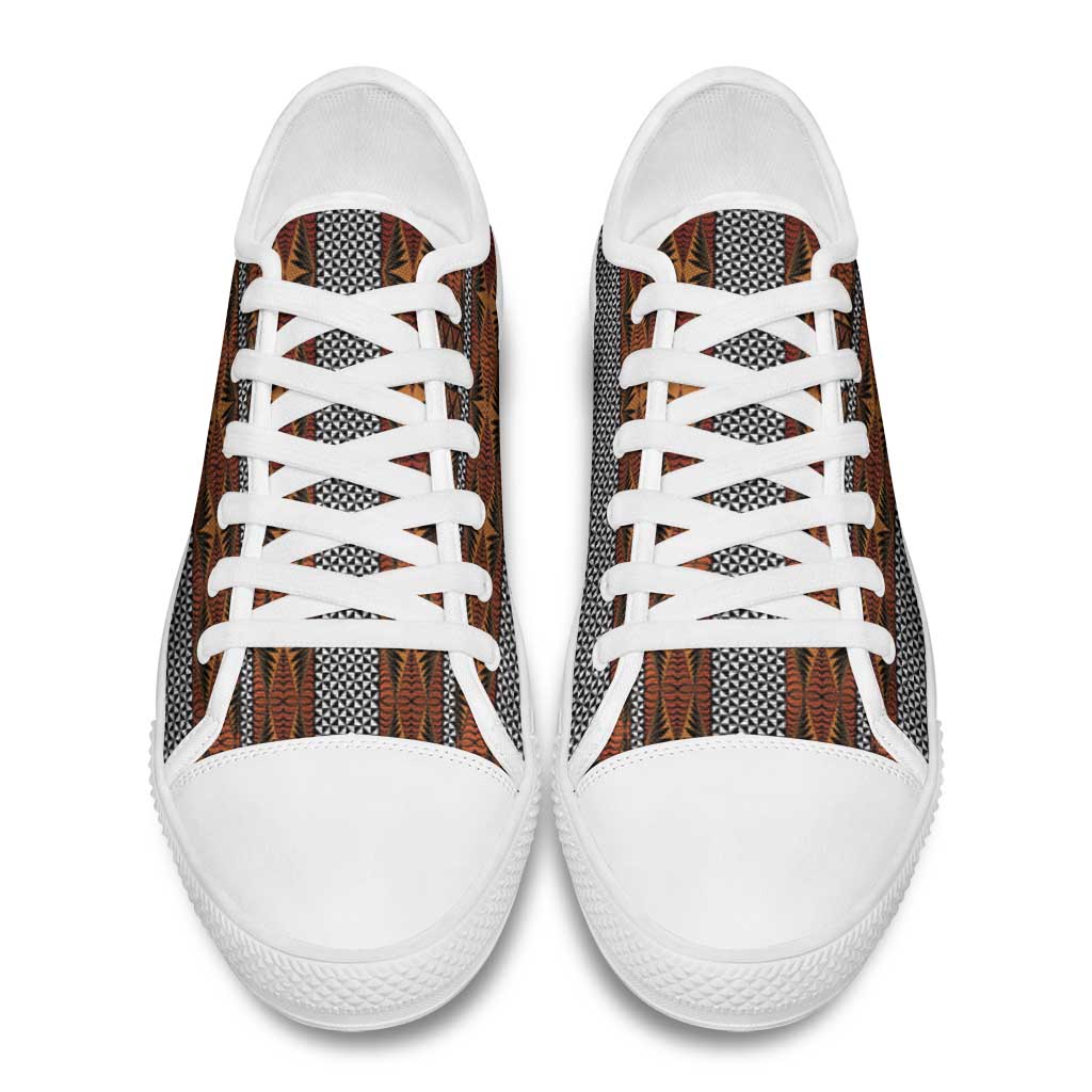 Malo e Lelei Tonga Low Top Shoes Tongan Ngatu Tapa Cloth - Polynesian Pride