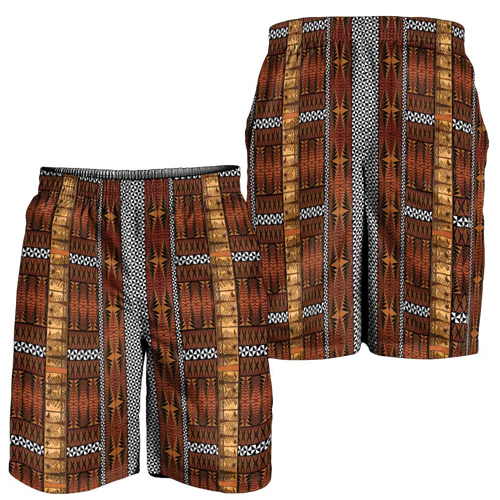 Malo e Lelei Tonga Shorts for Men Tongan Ngatu Tapa Cloth LT14 - Polynesian Pride