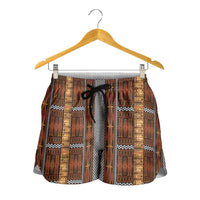 Malo e Lelei Tonga Shorts for Women Tongan Ngatu Tapa Cloth LT14 - Polynesian Pride