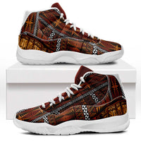 Malo e Lelei Tonga Sneakers J11 Tongan Ngatu Tapa Cloth - Polynesian Pride