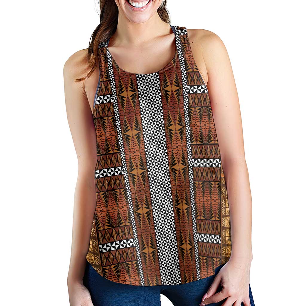 Malo e Lelei Tonga Women Racerback Tank Tongan Ngatu Tapa Cloth LT14 - Polynesian Pride