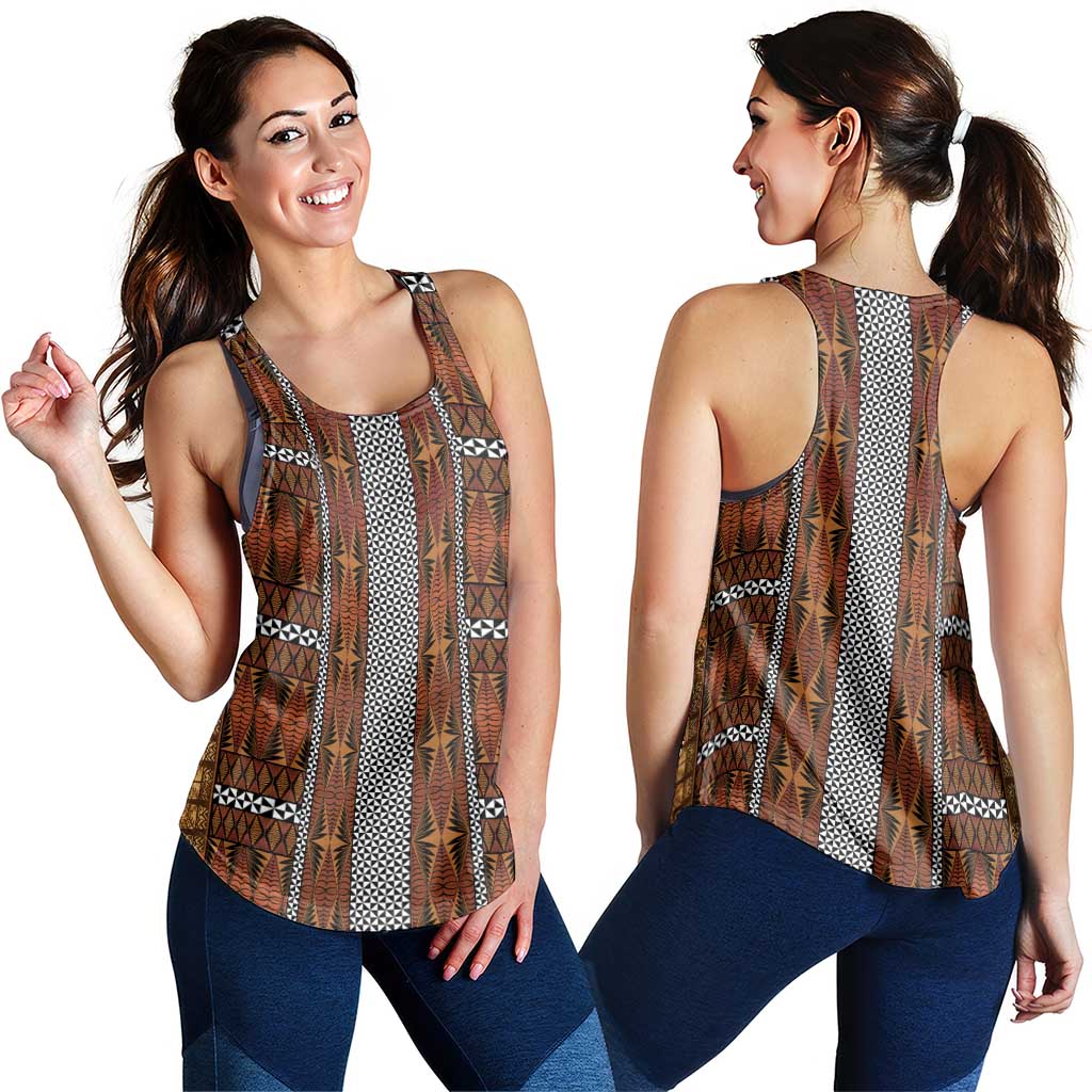 Malo e Lelei Tonga Women Racerback Tank Tongan Ngatu Tapa Cloth LT14 - Polynesian Pride