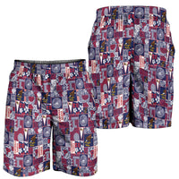 Manuia le Kerisimasi American Samoa Shorts for Men Pacific Patchwork Xmas Vibes - Polynesian Pride