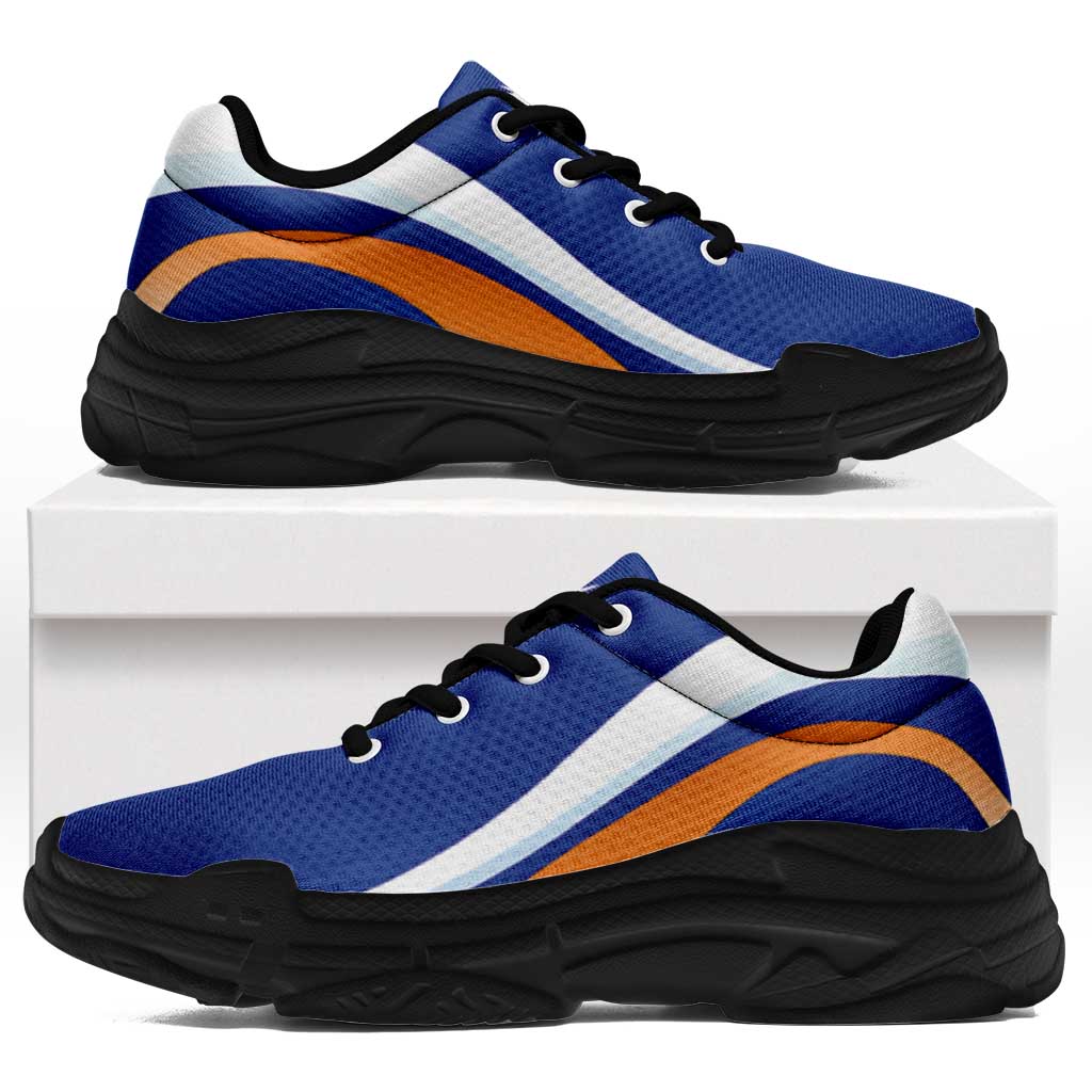 Marshall Islands Chunky Sneakers Flag-Inspired Curve Style LT05 Blue - Polynesian Pride