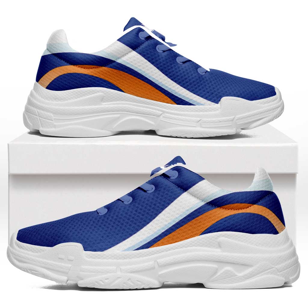 Marshall Islands Chunky Sneakers Flag-Inspired Curve Style LT05 Blue - Polynesian Pride