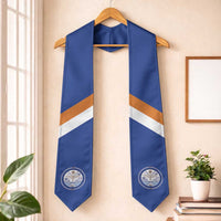 Marshall Islands Graduation Stole Coat Of Arms Style LT05 One Size Blue - Polynesian Pride