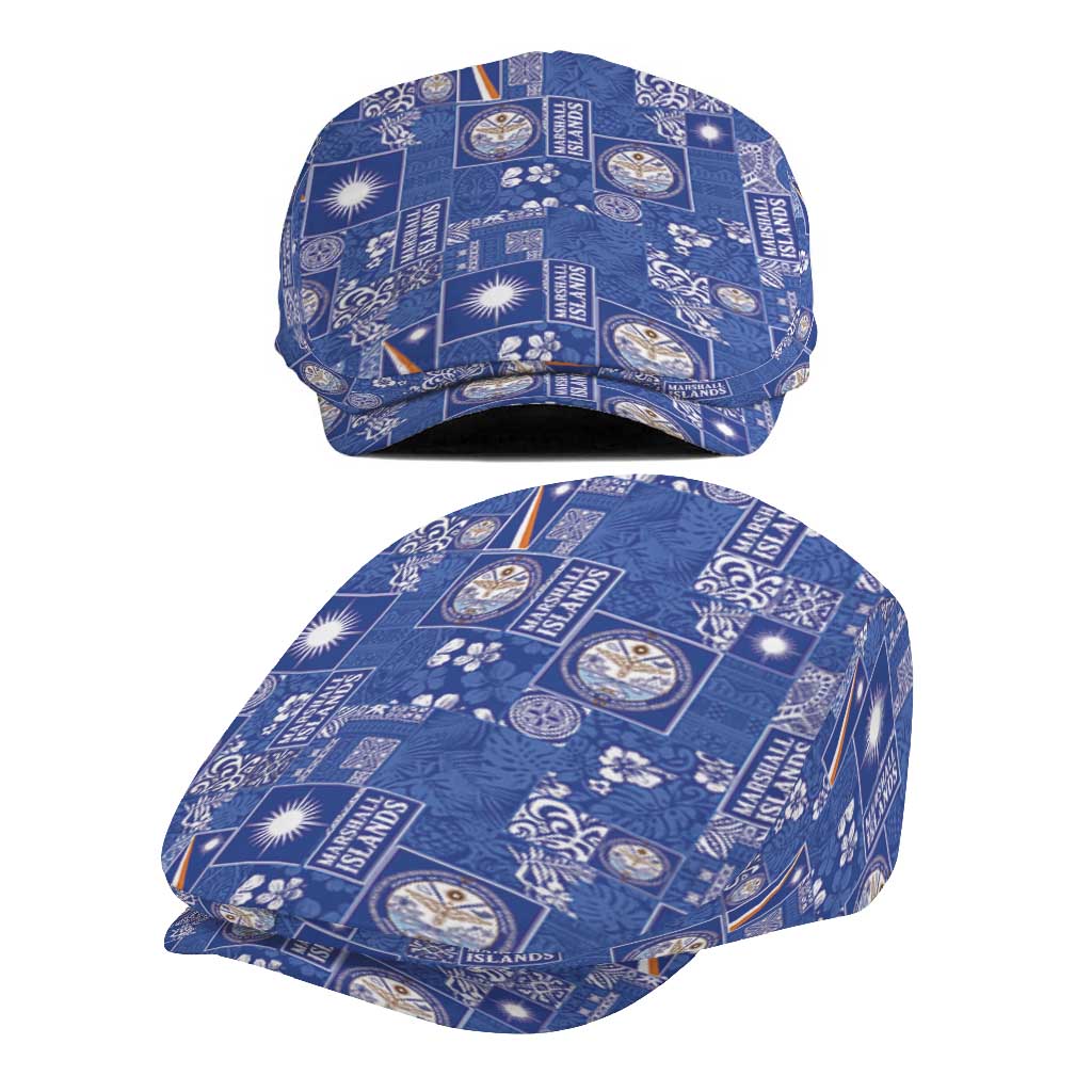 Marshall Islands Merry Christmas Jeff Hat Pacific Patchwork Xmas Vibes - Polynesian Pride