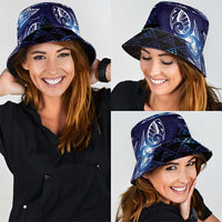 Matariki New Zealand Bucket Hat NZ Niho Taniwha Maori New Year Blue Galaxy LT14 - Polynesian Pride