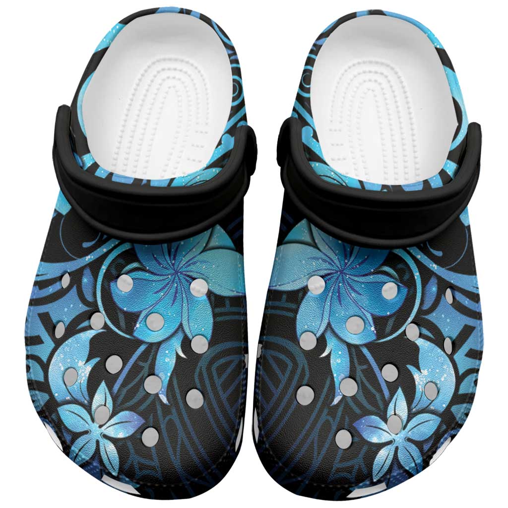 Matariki New Zealand Clogs Shoes Maori Pattern Blue Galaxy - Polynesian Pride