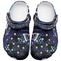 Matariki New Zealand Clogs Shoes NZ Niho Taniwha Maori New Year Blue Galaxy LT14 Blue - Polynesian Pride