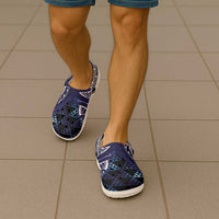 Matariki New Zealand Clogs Shoes NZ Niho Taniwha Maori New Year Blue Galaxy LT14 - Polynesian Pride