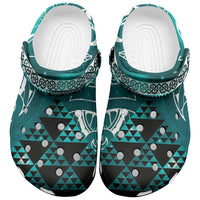 Matariki New Zealand Clogs Shoes NZ Niho Taniwha Maori New Year Cyan Galaxy