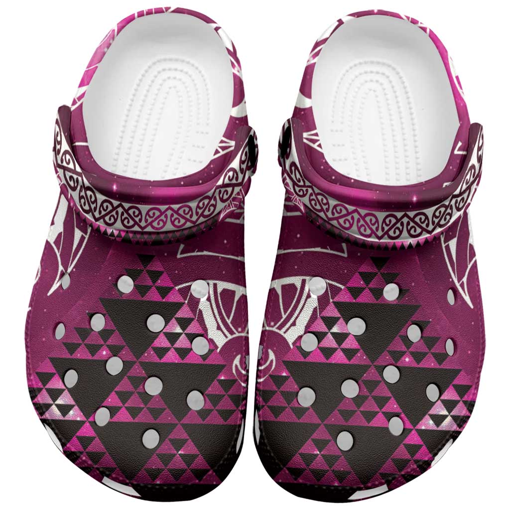Matariki New Zealand Clogs Shoes NZ Niho Taniwha Maori New Year Pink Galaxy