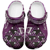 Matariki New Zealand Clogs Shoes NZ Niho Taniwha Maori New Year Purple Galaxy LT14 Purple - Polynesian Pride
