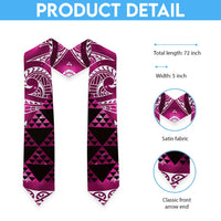 Matariki New Zealand Graduation Stole NZ Niho Taniwha Maori New Year Pink Galaxy LT14 - Polynesian Pride