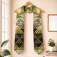 Matariki New Zealand Graduation Stole NZ Niho Taniwha Maori New Year Yellow Galaxy LT14 One Size Yellow - Polynesian Pride