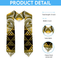 Matariki New Zealand Graduation Stole NZ Niho Taniwha Maori New Year Yellow Galaxy LT14 - Polynesian Pride