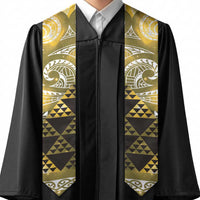 Matariki New Zealand Graduation Stole NZ Niho Taniwha Maori New Year Yellow Galaxy LT14 - Polynesian Pride