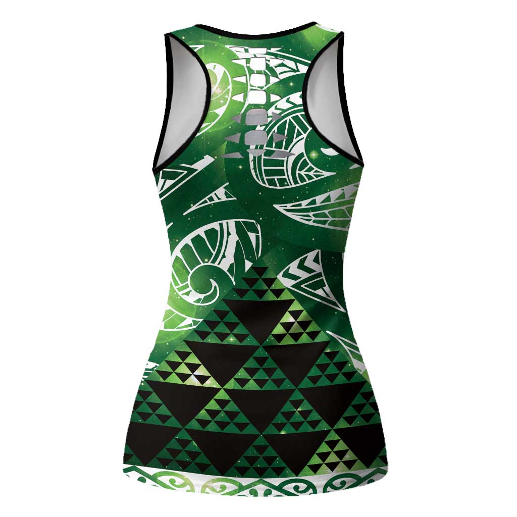Matariki New Zealand Hollow Tank Top NZ Niho Taniwha Maori New Year Green Galaxy