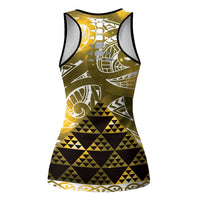 Matariki New Zealand Hollow Tank Top NZ Niho Taniwha Maori New Year Yellow Galaxy LT14 - Polynesian Pride