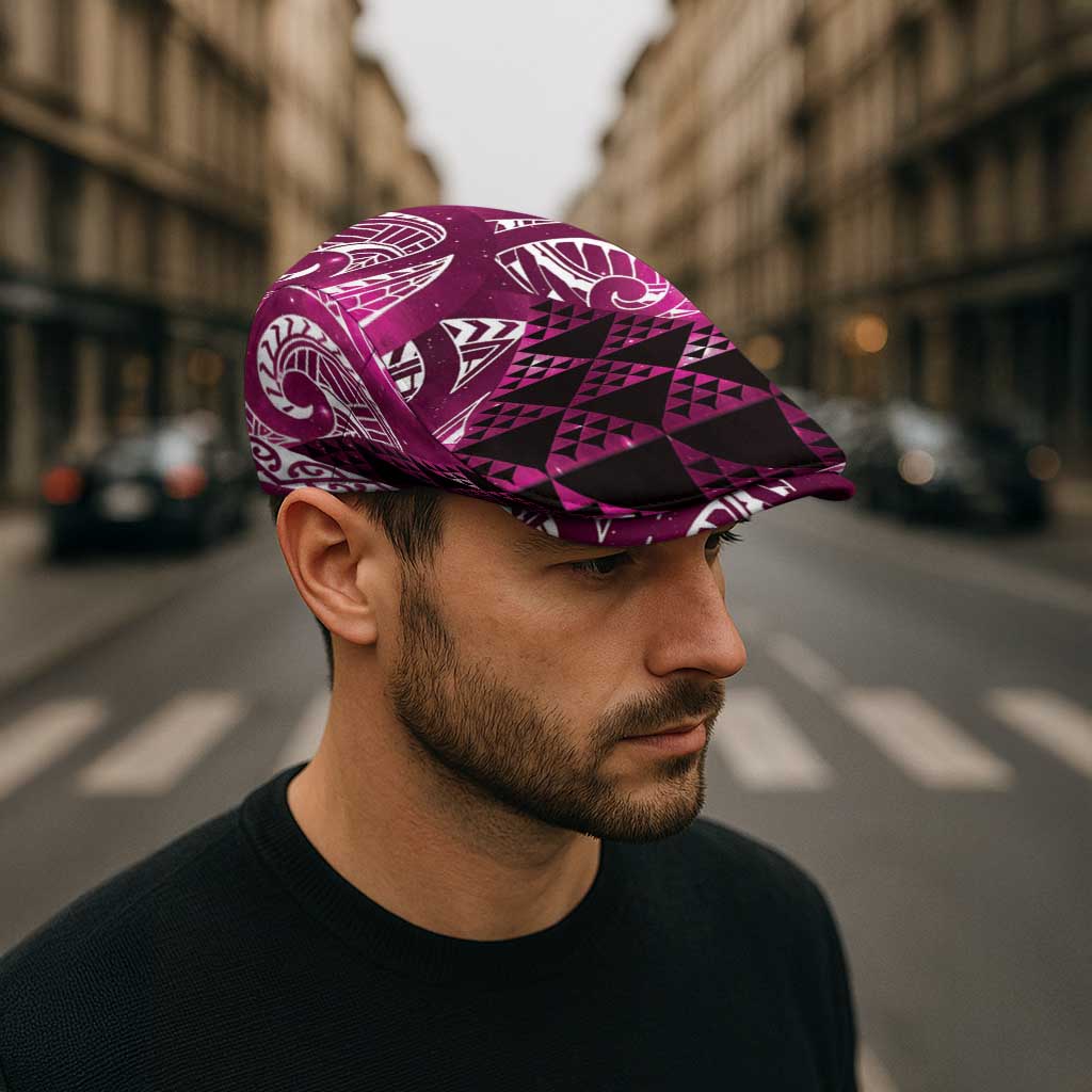 Matariki New Zealand Jeff Hat NZ Niho Taniwha Maori New Year Pink Galaxy LT14 - Polynesian Pride