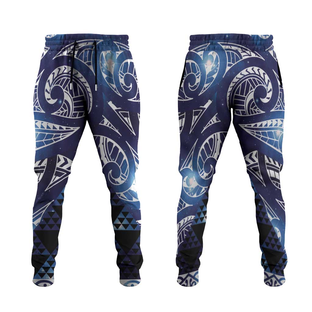 Matariki New Zealand Jogger Pants NZ Niho Taniwha Maori New Year Blue Galaxy LT14 Blue - Polynesian Pride