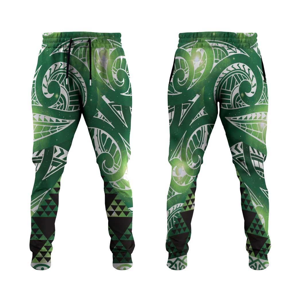 Matariki New Zealand Jogger Pants NZ Niho Taniwha Maori New Year Green Galaxy LT14 Green - Polynesian Pride
