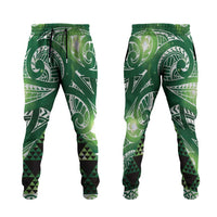 Matariki New Zealand Jogger Pants NZ Niho Taniwha Maori New Year Green Galaxy LT14 Green - Polynesian Pride