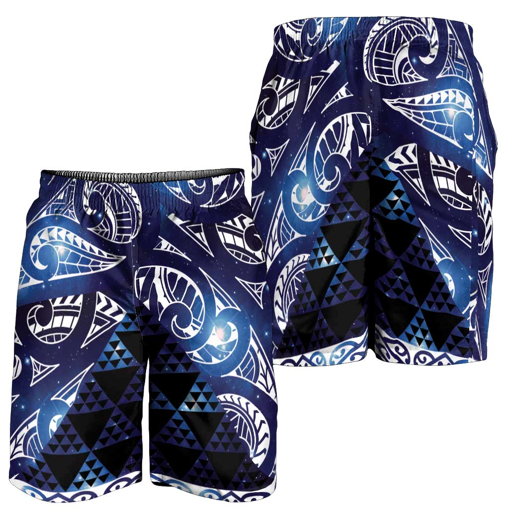 Matariki New Zealand Shorts for Men NZ Niho Taniwha Maori New Year Blue Galaxy LT14 - Polynesian Pride