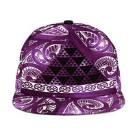 Matariki New Zealand Snapback Cap NZ Niho Taniwha Maori New Year Purple Galaxy LT14 One Size Purple - Polynesian Pride