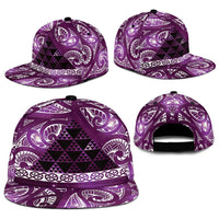 Matariki New Zealand Snapback Cap NZ Niho Taniwha Maori New Year Purple Galaxy LT14 - Polynesian Pride