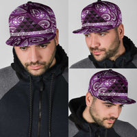 Matariki New Zealand Snapback Cap NZ Niho Taniwha Maori New Year Purple Galaxy LT14 - Polynesian Pride