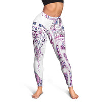 Mawhero Paua Shell Kowhaiwhai Taniko Leggings Manta Ray Shark-Turtle Maori Tribal Style